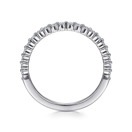 Devinne - 14K White Gold Single Prong Diamond Anniversary Band