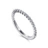 Straight Wedding Ring in 14k White Gold with Round Natural Diamond at Gabriel & Co.