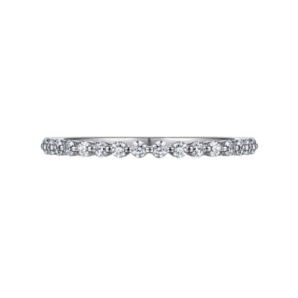 Devinne - 14K White Gold Single Prong Diamond Anniversary Band