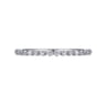 Straight Wedding Ring in 14k White Gold with Round Natural Diamond at Gabriel & Co.