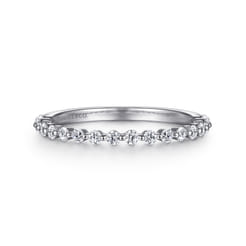 Devinne - 14K White Gold Single Prong Diamond Anniversary Band