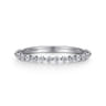 Straight Wedding Ring in 14k White Gold with Round Natural Diamond at Gabriel & Co.