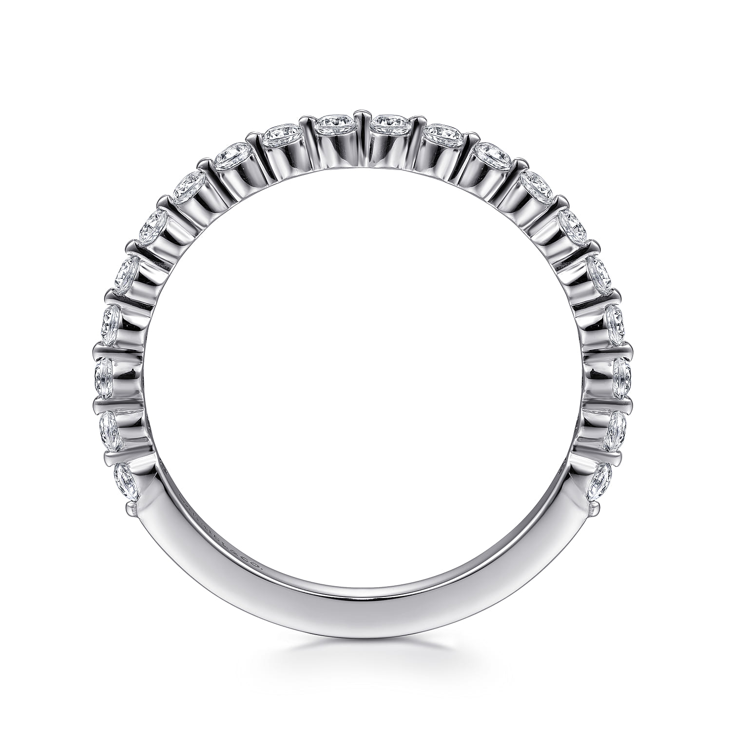 Devinne - 14K White Gold Single Prong Diamond Anniversary Band