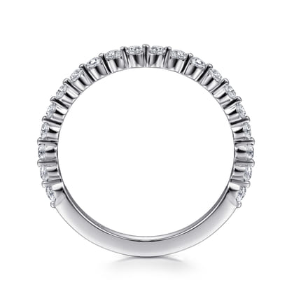 Devinne - 14K White Gold Single Prong Diamond Anniversary Band