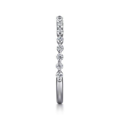Devinne - 14K White Gold Single Prong Diamond Anniversary Band