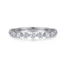 Straight Wedding Ring in 14k White Gold with Round Natural Diamond at Gabriel & Co.