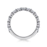 Straight Wedding Ring in 14k White Gold with Round Natural Diamond at Gabriel & Co.