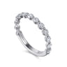 Straight Wedding Ring in 14k White Gold with Round Natural Diamond at Gabriel & Co.