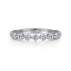 Devinne - 14K White Gold Single Prong Diamond Anniversary Band