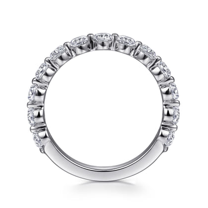 Devinne - 14K White Gold Single Prong Diamond Anniversary Band
