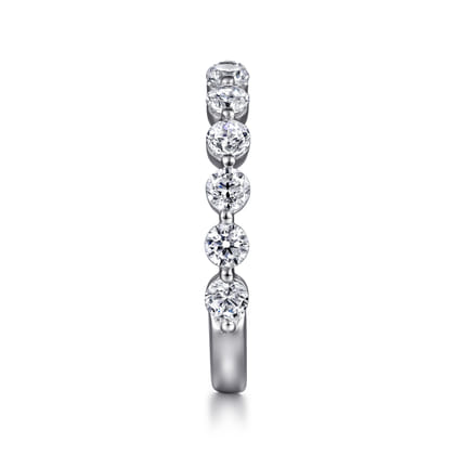 Devinne - 14K White Gold Single Prong Diamond Anniversary Band