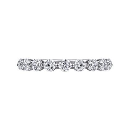 Devinne - 14K White Gold Single Prong Diamond Anniversary Band