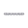Straight Wedding Ring in 14k White Gold with Round Natural Diamond at Gabriel & Co.
