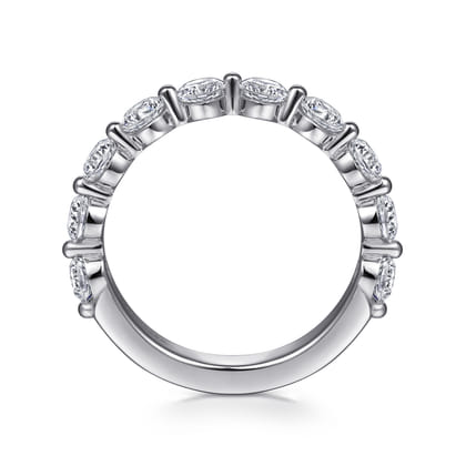 Devinne - 14K White Gold Single Prong Diamond Anniversary Band