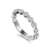 Straight Wedding Ring in 14k White Gold with Round Natural Diamond at Gabriel & Co.