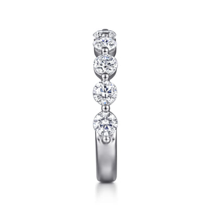 Devinne - 14K White Gold Single Prong Diamond Anniversary Band
