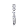 Straight Wedding Ring in 14k White Gold with Round Natural Diamond at Gabriel & Co.