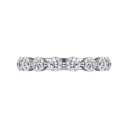 Devinne - 14K White Gold Single Prong Diamond Anniversary Band