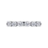 Straight Wedding Ring in 14k White Gold with Round Natural Diamond at Gabriel & Co.