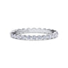 Eternity Band Wedding Ring in 14k White Gold with Round Natural Diamond at Gabriel & Co.