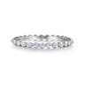 Eternity Band Wedding Ring in 14k White Gold with Round Natural Diamond at Gabriel & Co.