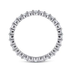 Devinne - 14K White Gold Single Prong Diamond Eternity Band