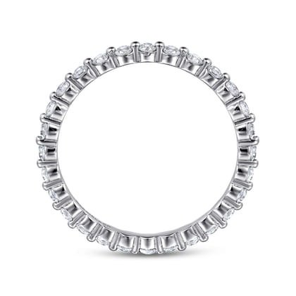 Devinne - 14K White Gold Single Prong Diamond Eternity Band