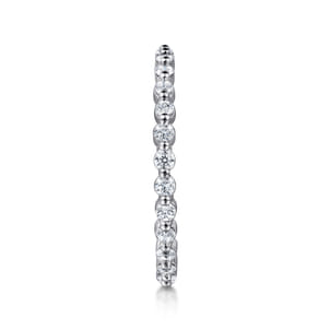 Devinne - 14K White Gold Single Prong Diamond Eternity Band