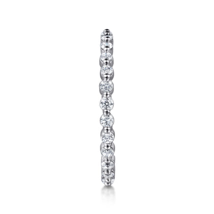 Devinne - 14K White Gold Single Prong Diamond Eternity Band