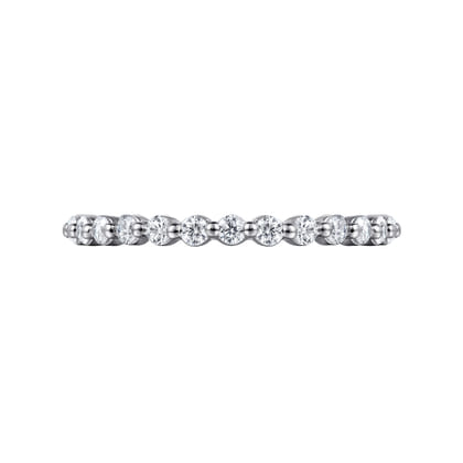 Devinne - 14K White Gold Single Prong Diamond Eternity Band