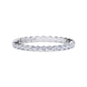 Eternity Band Wedding Ring in 14k White Gold with Round Natural Diamond at Gabriel & Co.