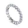 Eternity Band Wedding Ring in 14k White Gold with Round Natural Diamond at Gabriel & Co.