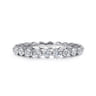 Eternity Band Wedding Ring in 14k White Gold with Round Natural Diamond at Gabriel & Co.