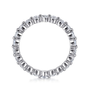 Devinne - 14K White Gold Single Prong Diamond Eternity Band