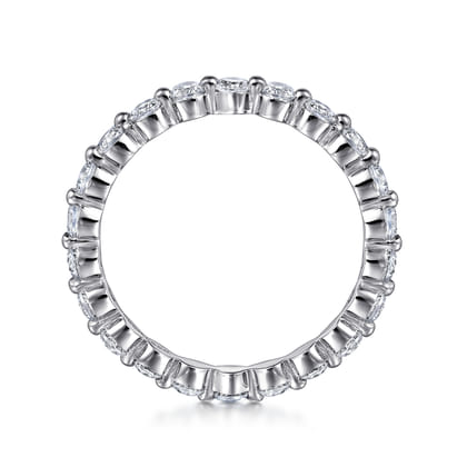 Devinne - 14K White Gold Single Prong Diamond Eternity Band