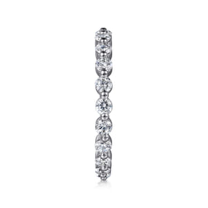 Devinne - 14K White Gold Single Prong Diamond Eternity Band