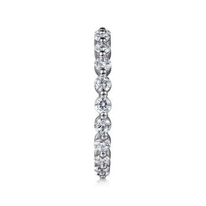 Devinne - 14K White Gold Single Prong Diamond Eternity Band