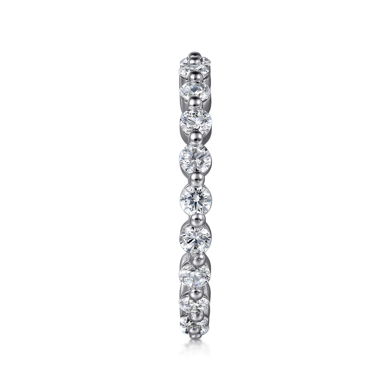 Eternity Band Wedding Ring in 14k White Gold with Round Natural Diamond at Gabriel & Co. - Shot 4