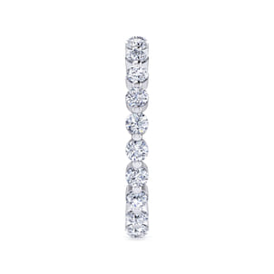 Devinne - 14K White Gold Single Prong Diamond Eternity Band