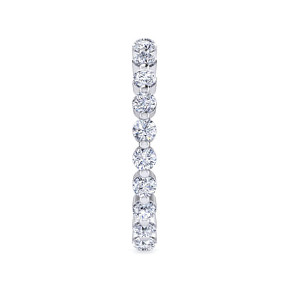 Devinne - 14K White Gold Single Prong Diamond Eternity Band