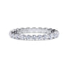 Eternity Band Wedding Ring in 14k White Gold with Round Natural Diamond at Gabriel & Co.
