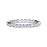 Eternity Band Wedding Ring in 14k White Gold with Round Natural Diamond at Gabriel & Co.