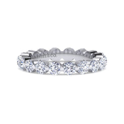 Devinne - 14K White Gold Single Prong Diamond Eternity Band