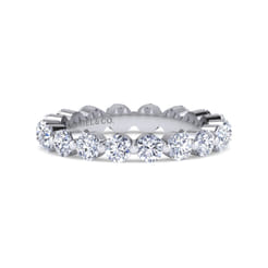Devinne - 14K White Gold Single Prong Diamond Eternity Band