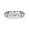 Eternity Band Wedding Ring in 14k White Gold with Round Natural Diamond at Gabriel & Co.