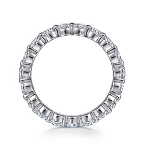 Devinne - 14K White Gold Single Prong Diamond Eternity Band