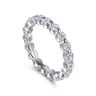 Eternity Band Wedding Ring in 14k White Gold with Round Natural Diamond at Gabriel & Co.