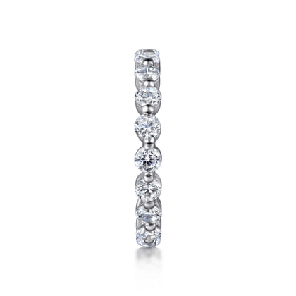 Devinne - 14K White Gold Single Prong Diamond Eternity Band