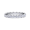 Eternity Band Wedding Ring in 14k White Gold with Round Natural Diamond at Gabriel & Co.