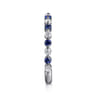 Straight Wedding Ring in 14k White Gold with Round Sapphire at Gabriel & Co.
